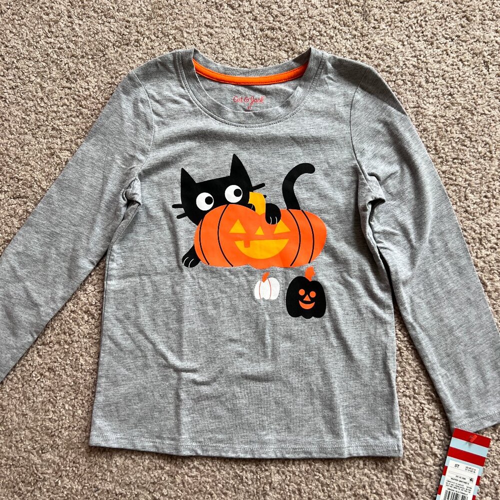NWT Cat & Jack Unisex Halloween Long-Sleeve T-Shirt - Size 5T